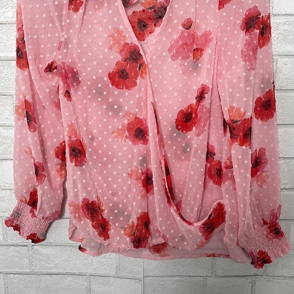 Bobeau Surplice Swiss Dot Blouse - Picture 9 of 13